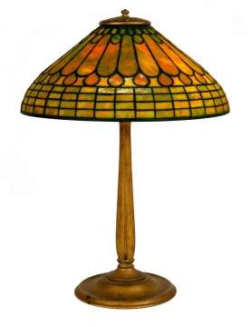 Tiffany Studios, NY Jeweled Feather Table Lamp